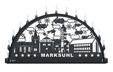 Beleuchteter Schwibbogen mit dem Sondermotiv Marksuhl