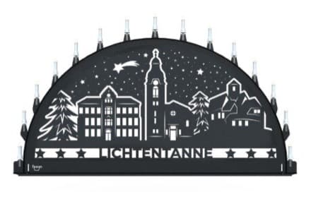 Beleuchteter Schwibbogen mit dem Sondermotiv Lichtentanne