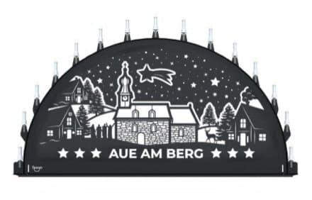 Beleuchteter Schwibbogen mit dem Sondermotiv Beuthan