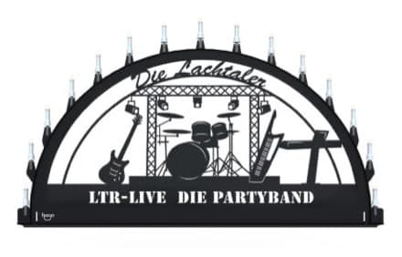 Beleuchteter Schwibbogen mit dem Sondermotiv Die Lachtaler