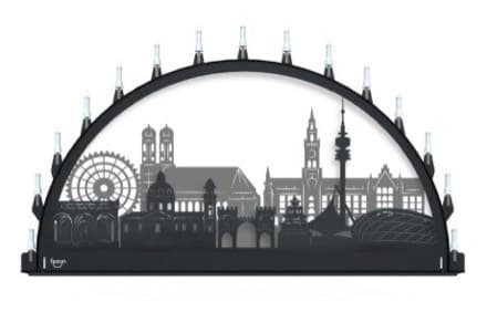 Beleuchteter Schwibbogen mit dem Sondermotiv München 3D