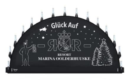Beleuchteter Schwibbogen mit dem Sondermotiv Oolderhuuske