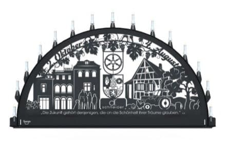 Beleuchteter Schwibbogen mit dem Sondermotiv Altenburg Erfurt