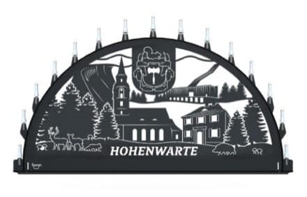 Beleuchteter Schwibbogen mit dem Sondermotiv Hohenwarte