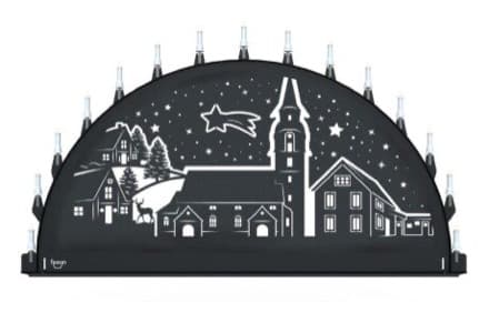 Beleuchteter Schwibbogen mit dem Sondermotiv Kirche