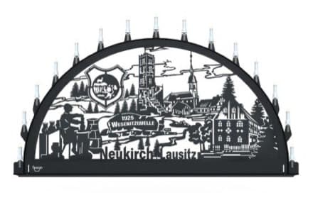 Beleuchteter Schwibbogen mit dem Sondermotiv Lausitz