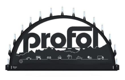Beleuchteter Schwibbogen mit dem Sondermotiv Profol