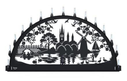 Beleuchteter Schwibbogen mit dem Sondermotiv Werder Havel