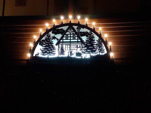 Außen Schwibbogen Waldhaus Metall inkl. Lichterkette ab 100cm | XXL-Schwibbogen.de® photo review