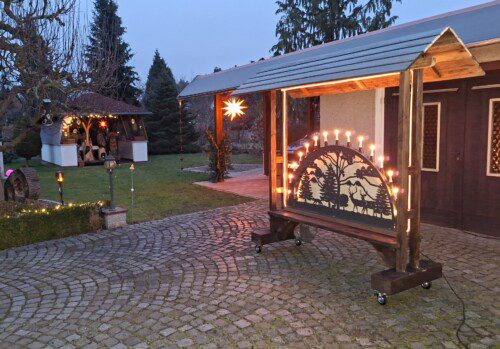 Außen Schwibbogen Waldtiere Metall inkl. Lichterkette ab 100cm | XXL-Schwibbogen.de® photo review