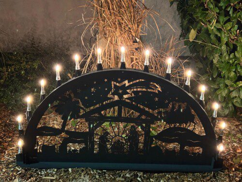 Außen Schwibbogen Christi-Geburt Metall inkl. Lichterkette ab 100cm | XXL-Schwibbogen.de® photo review