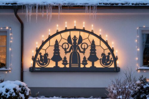Metall Schwibbogen für Außen und Innen inkl. Lichterkette ab 100cm Rostfrei | XXL-Schwibbogen® – Bild 17